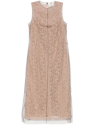 FENDI PINK LACE DRESS