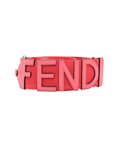 Fendi Pink Leather Adjustable Strap You (authentic Pre-loved) In Gold