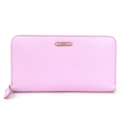 Pre-owned Fendi Pink Leather Coin Purse/coin Case ()