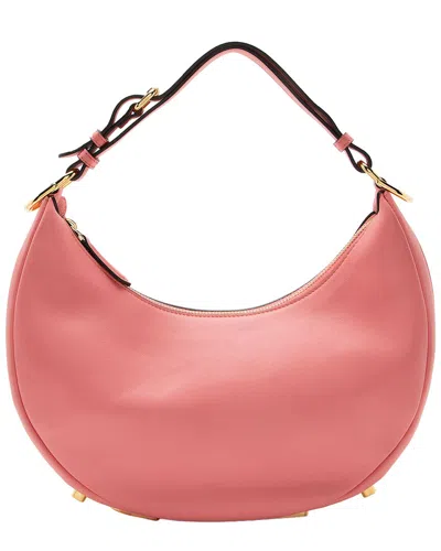 Pre-owned Fendi Pink Leather Graphy Small Hobo (authentic Pre-loved)
