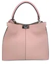 Fendi Pink Leather Handbag Peekaboo Xlite (authentic Pre-loved) In Pink