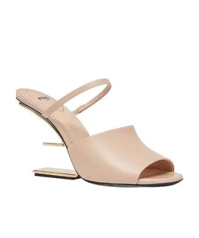 Fendi Pink Leather High-heeled Sandals