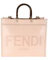 Fendi Pink Leather King Plexiglass Medium Sunshine Shopper Tote (authentic  Pre-loved)