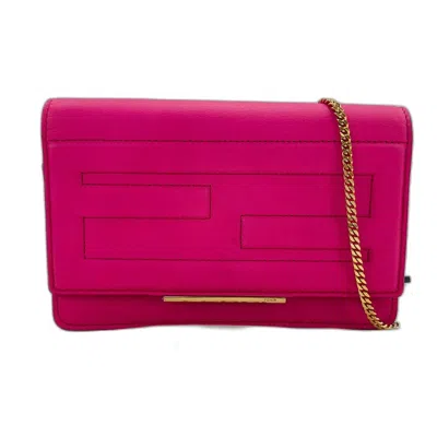 Pre-owned Fendi Pink Leather Shoulder Bag ()