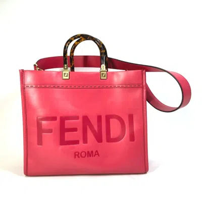 Pre-owned Fendi Pink Leather Tote Bag ()