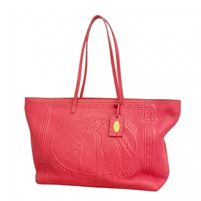 Pre-owned Fendi Pink Leather Tote Bag ()