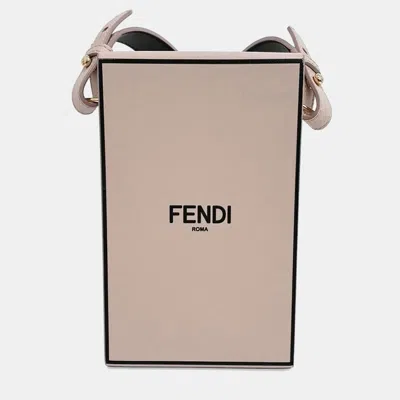 Pre-owned Fendi Pink Leather Vertical Box Shoulder And Crossbody Bag