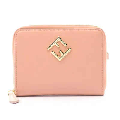 Pre-owned Fendi Pink Leather Wallet (bi-fold) ()