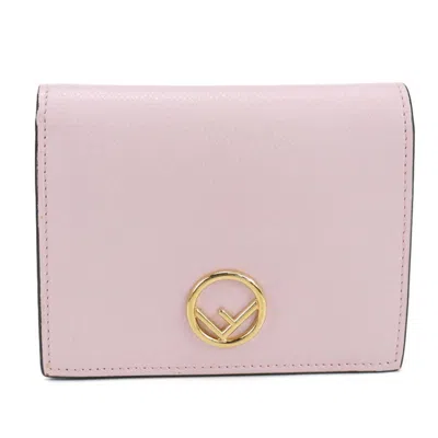 Pre-owned Fendi Pink Leather Wallet (bi-fold) ()