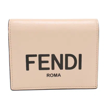 Pre-owned Fendi Pink Leather Wallet (bi-fold) ()