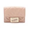 Fendi Pink Leather Wallet (tri-fold) In Brown