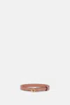 Fendi Pink Logo Buckle Solid Belt In Brown