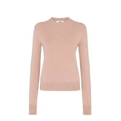 Fendi Pink Logo Crew Neck Sweatshirt