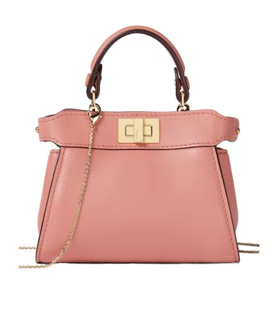 FENDI PINK NAPPA LEATHER MINIATURE BAG
