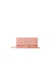Fendi Pink Nappa Leather Wallet With Ff Motif In Pink