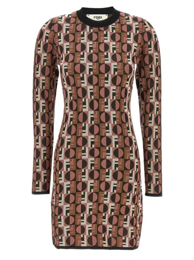 FENDI PINK OPTICAL DRESS