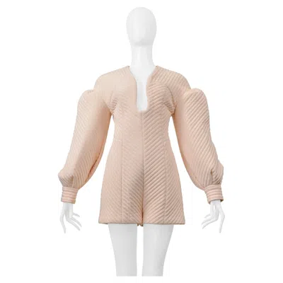 Pre-owned Fendi Pink Padded Architectural Mini Romper 2020