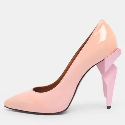 Pre-owned Fendi Pink Patent Leather Pumps Size 38