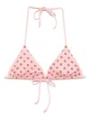 Fendi Triangle Top Swimsuit Adjustable Straps In Pink