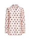Fendi Pink Printed Silk Taffeta Shirt In Multi