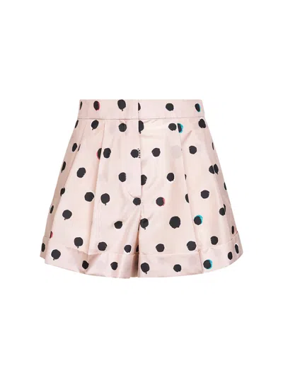 Fendi Pink Printed Silk Taffeta Shorts