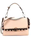 Fendi Pink Sheep Leather Kan I Bag Beaded Whipstitch Medium (authentic Pre-  Loved) In Neutral
