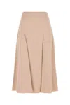 Fendi Ff Jacquard Silk Midi Skirt In Pink
