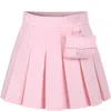 FENDI PINK SKIRT FOR GIRL WITH FENDI LOGO AND BAGUETTE