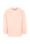 Fendi Logo-embroidered Cotton Sweatshirt In Neutral