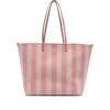 Fendi Women Roll Large Striped Tote Bag In Pink