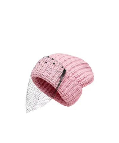 Fendi Pink Wool And Cashmere Maxi Beanie