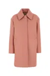Fendi Pink Wool Coat In Pink