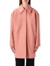 Fendi Pink Wool Coat In Pink