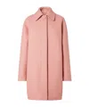 Fendi Pink Wool Felt Single-breasted Midi Coat In Pink