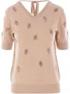 Fendi Women's Wool Cropped Sweater In Nude