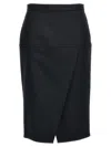 Fendi Zip-embellished Velvet Maxi Skirt