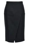 Fendi Zip-embellished Velvet Maxi Skirt