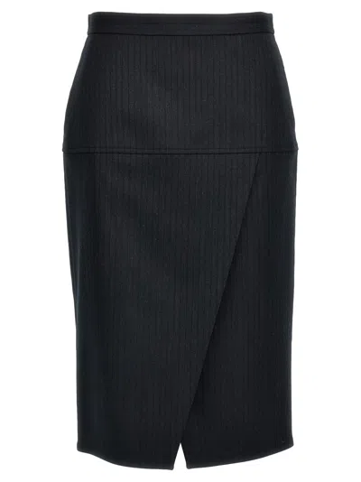 FENDI FENDI PINSTRIPED WOOL SKIRT