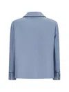 Fendi Piped Blouson Jacket In Gray