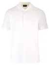 Fendi Cotton Polo Shirt With Ff Pattern In Red