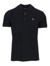 Fendi Piquet Polo Polo Shirt Blue In Black