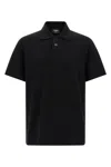Fendi Polo Shirt Ribbed Short Sleeves In Black