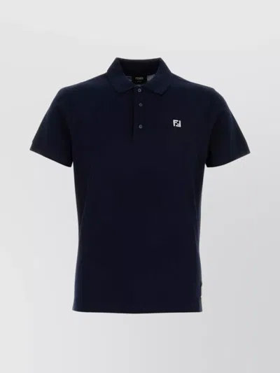 FENDI PIQUET POLO WITH SHORT SLEEVES