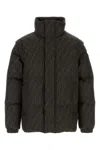 Fendi Patterned High Collar Padded Jacket With Pockets