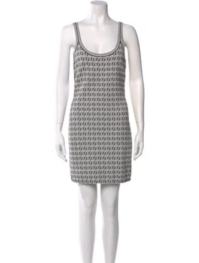 Pre-owned Fendi Plaid Print Mini Dress In Multi