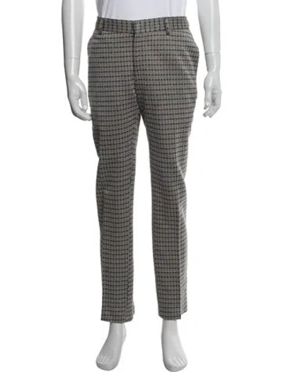 Pre-owned Fendi Plaid Print Pants In Multi