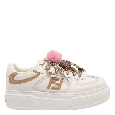 Fendi Platform  Match Sneakers In Nude