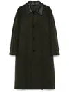 Fendi Wool And Alpaca Single-breasted Coat In Green