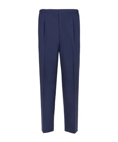 Fendi Straight-leg Tailored Trousers In Blue
