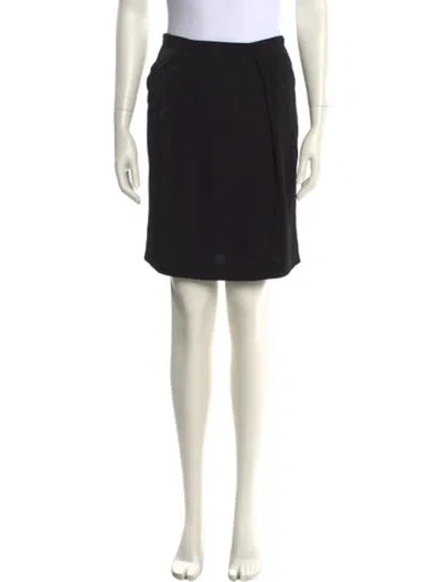 Pre-owned Fendi Pleated Accents Mini Skirt In Black